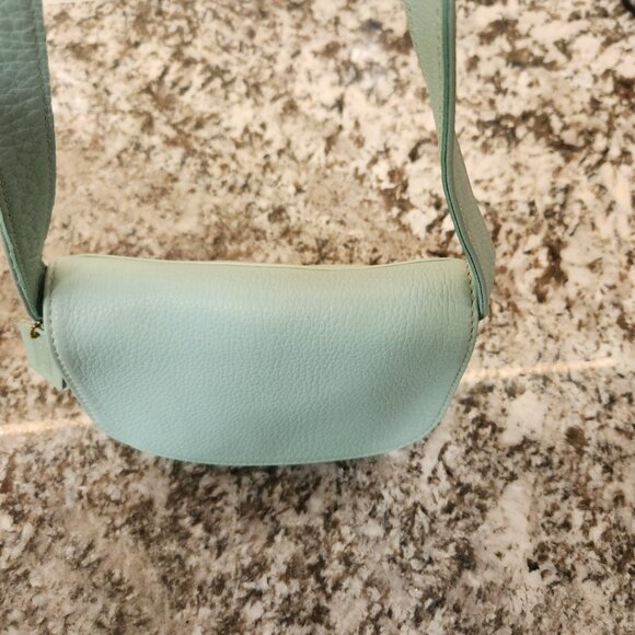 Coach Vintage Aqua Mint Sonoma Small Flap 4919 Natural Grain Leather 1996 USA - Picture 10 of 16